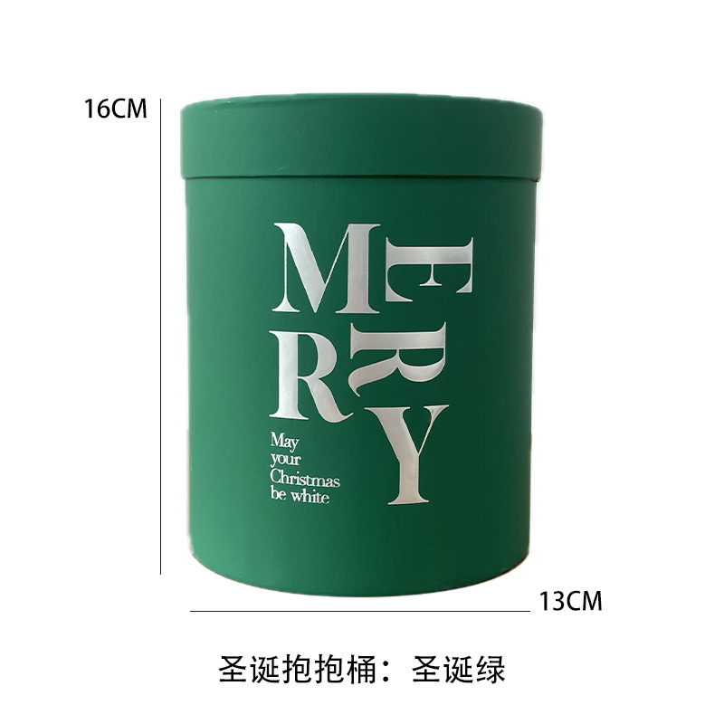 Cubo clásico de tres abrazos cubo redondo embalaje cubo arreglo de flores cubo floral DIY espejo de plata caja de flores