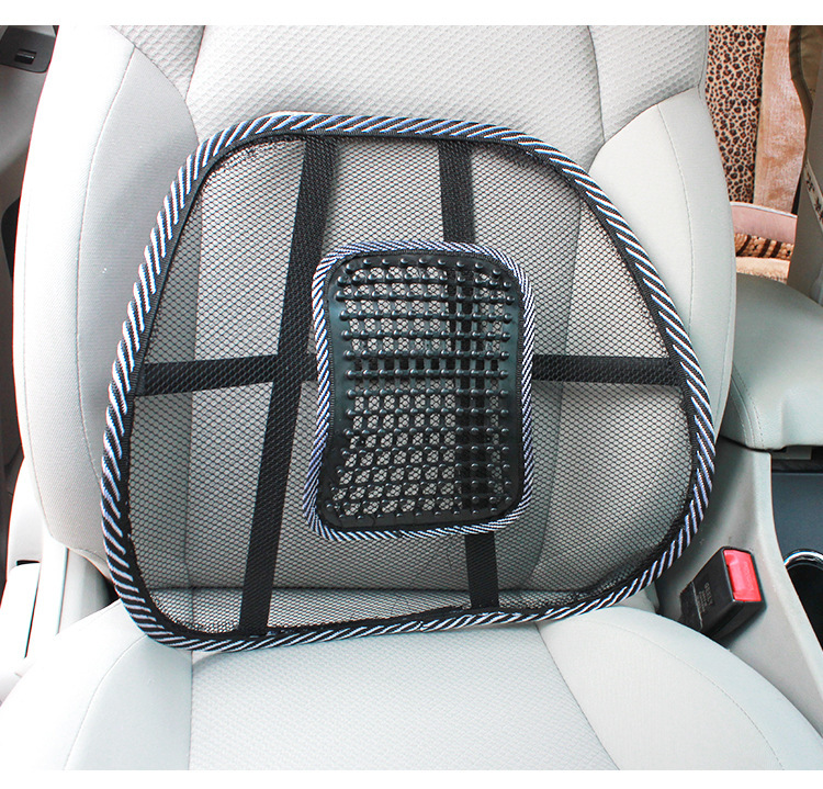 Cross-Border Direct Selling Car Lumbar Support Office Mesh Cushion Home Massage Cushion Ice Silk Backrest Breathable Massage Lumbar Cushion