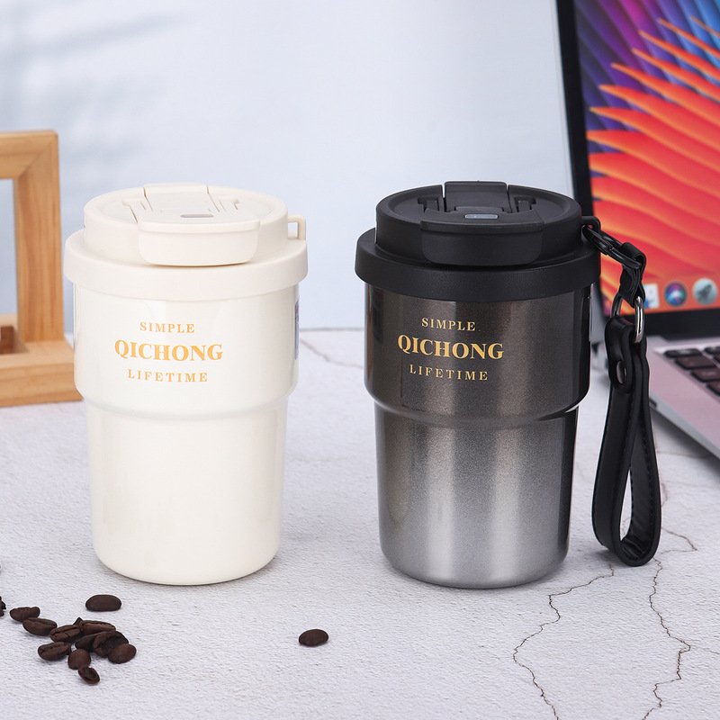 インターネットセレブスターパパコーヒーカップ 316 ステンレス鋼魔法瓶カップ高価値ダブルドリンクポータブルストローカップカスタマイズ|undefined