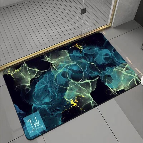 Wholesale oval cushioned water-absorbent bathroom shower room entrance mat bathroom toilet non-slip water-absorbent mat