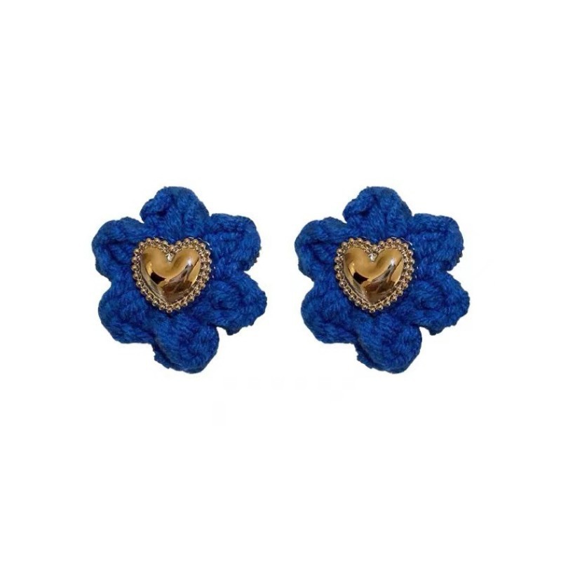 1 Pair Sweet Flower Handmade Plating Mixed Materials Ear Studs display picture 5