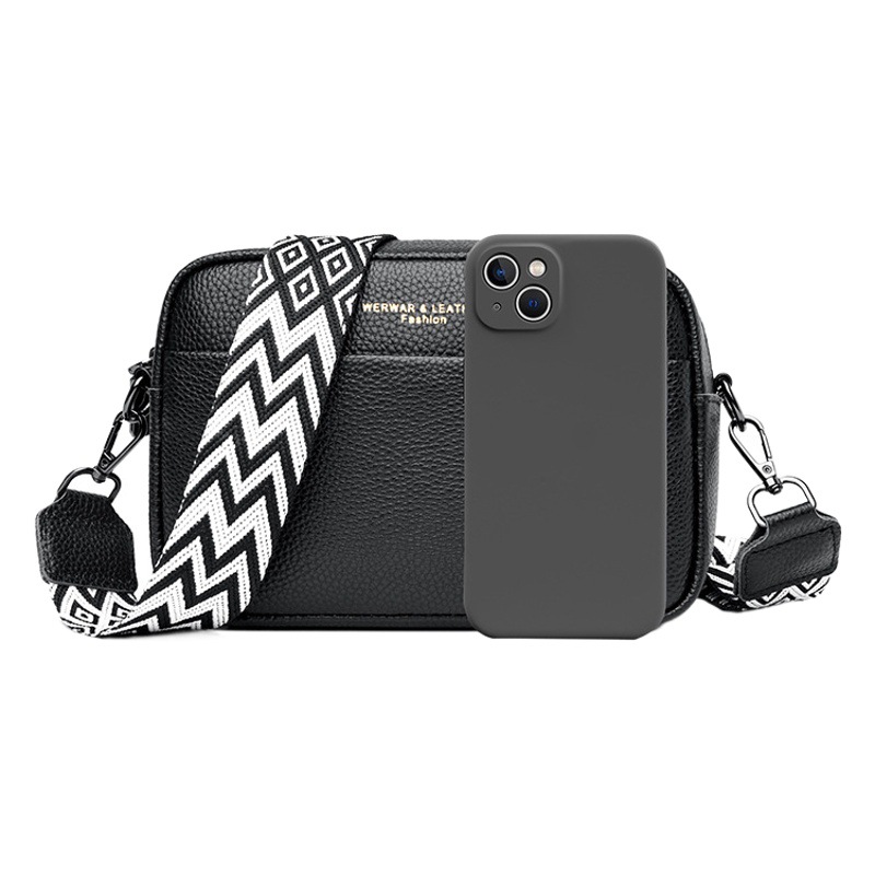 Bolsos de Mujer de Cuero Genuino Transfronterizos al por Mayor, Bolsos de Moda Nuevos y Modernos 2025, Bolso Bandolera de un Solo Hombro, Bolso Cuadrado Pequeño de Piel de Vaca de Primera Capa