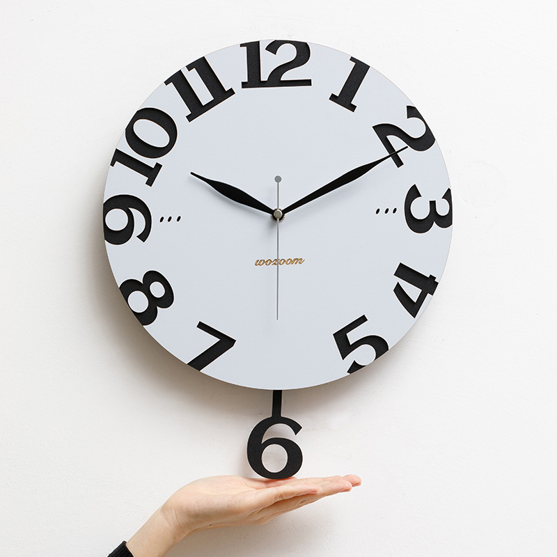Wozoom No-Drill 2026 New Creative Wall Clock for Living Room Home Clock Simple Artistic Clock Decoration