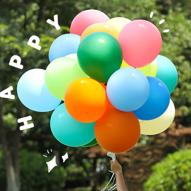 Escenas de atmósfera de globo macarón para niños no tóxicos cumpleaños globo decoración al por mayor dopamina espesado