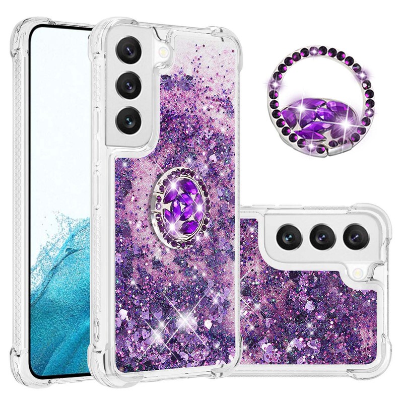 New Mobile Phone Case for Motorola Edge 5G 2024 Four Corner Drop-resistant quicksand TPU Liquid Ring Buckle