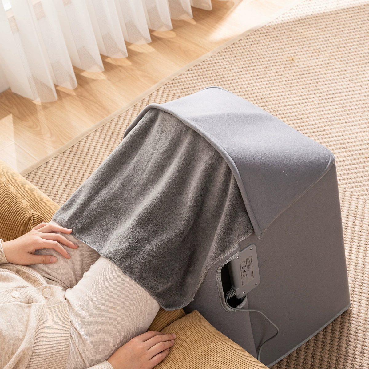 【Super Factory】360 degree table three-fold foot warmer student office convenient folding foot warmer