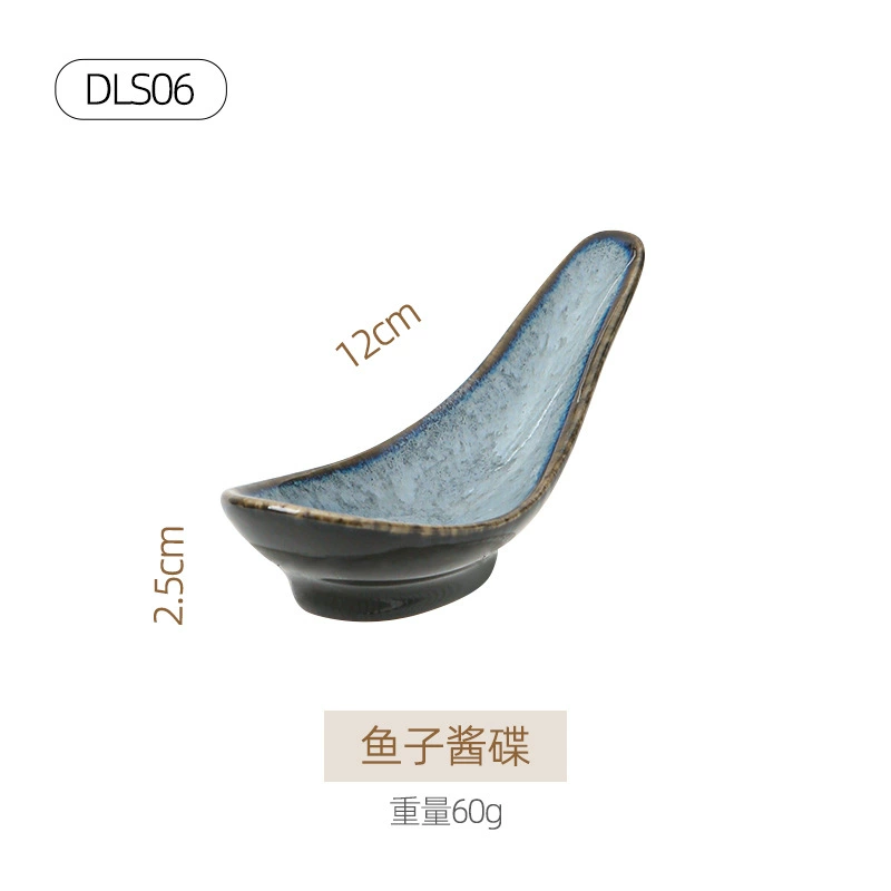 Ceramic tableware set, Japanese retro marble glaze, premium light-luxury design