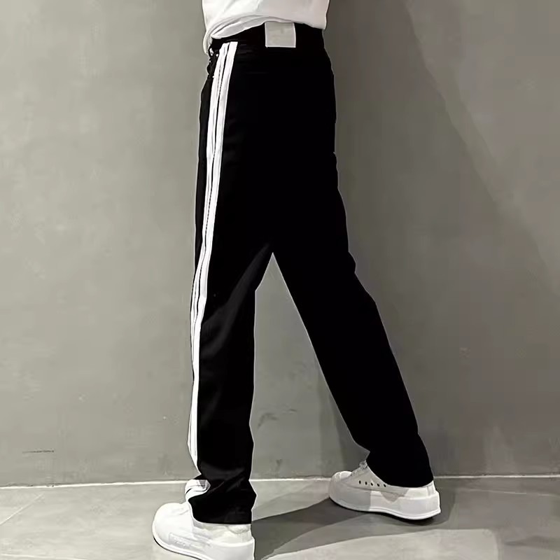 Jeans uomo a righe gamba larga estivi casual taglio comodo_voghion.com