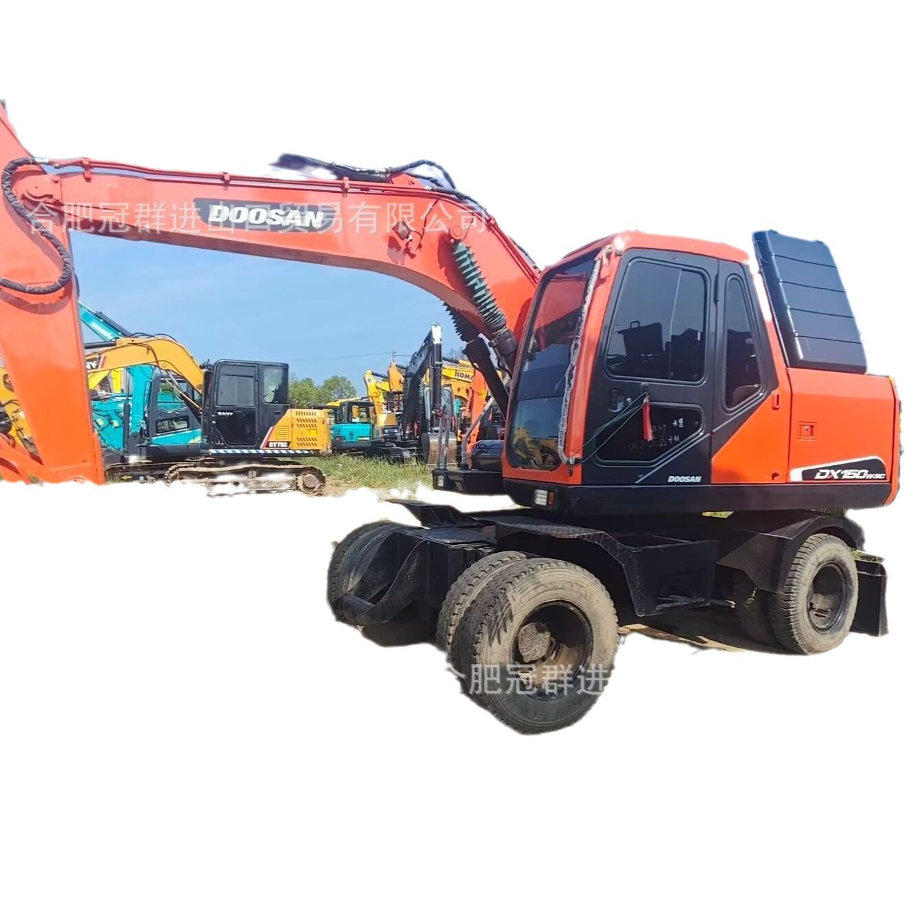 Excavadora de ruedas Doosan DX150W moderna excavadora de ruedas directamente para Hitachi Trinity Carter Komatsu Volvo image 6