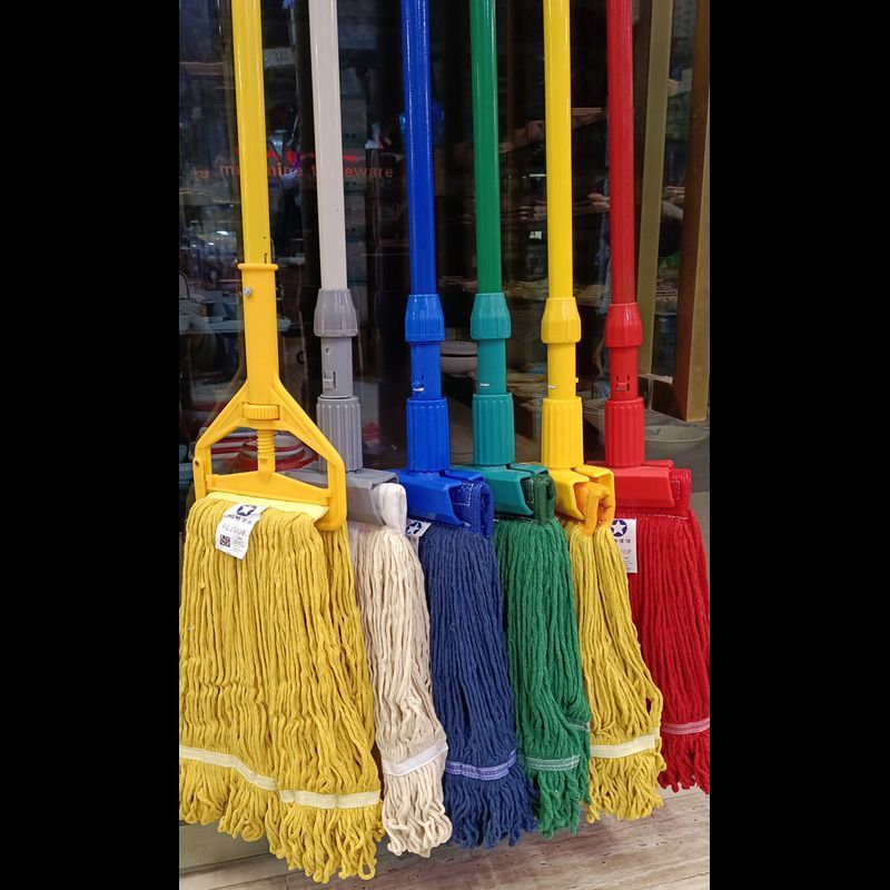 Mop cotton thread waxing dust multi-color hospital classification tiger clip Korean American replacement cloth head accessories extension rod