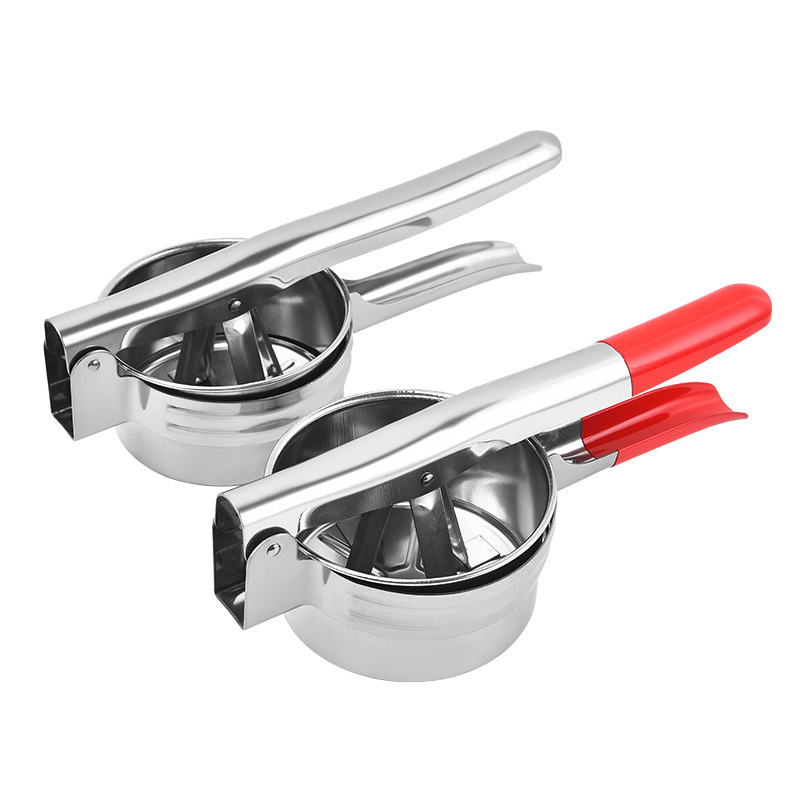 Fábrica en stock extra grande exprimidor prensa de ajo manual de acero inoxidable prensa de patata exprimidor multifunción exprimidor