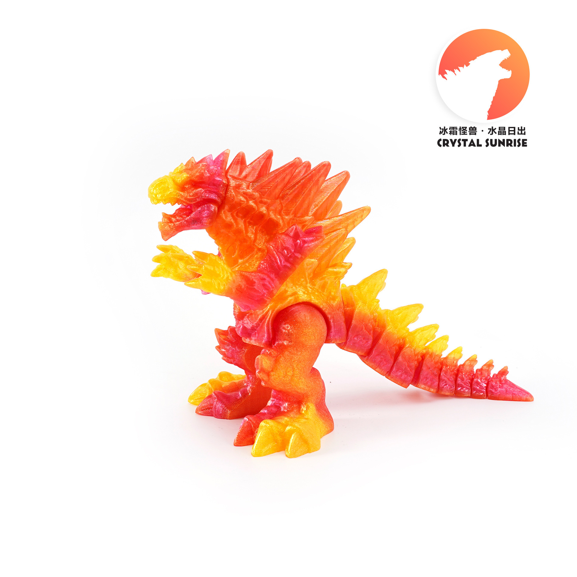 Impresión 3D nuevo estilo transfronterizo Frost Godzilla decoración de escritorio mano regalos para niños juguetes de impresión 3d