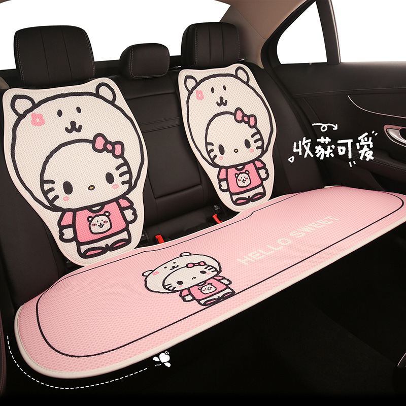 带帽小猫可爱卡通女汽车坐垫 适用于长安糯玉米CS35PLUS CS55PLUS|undefined