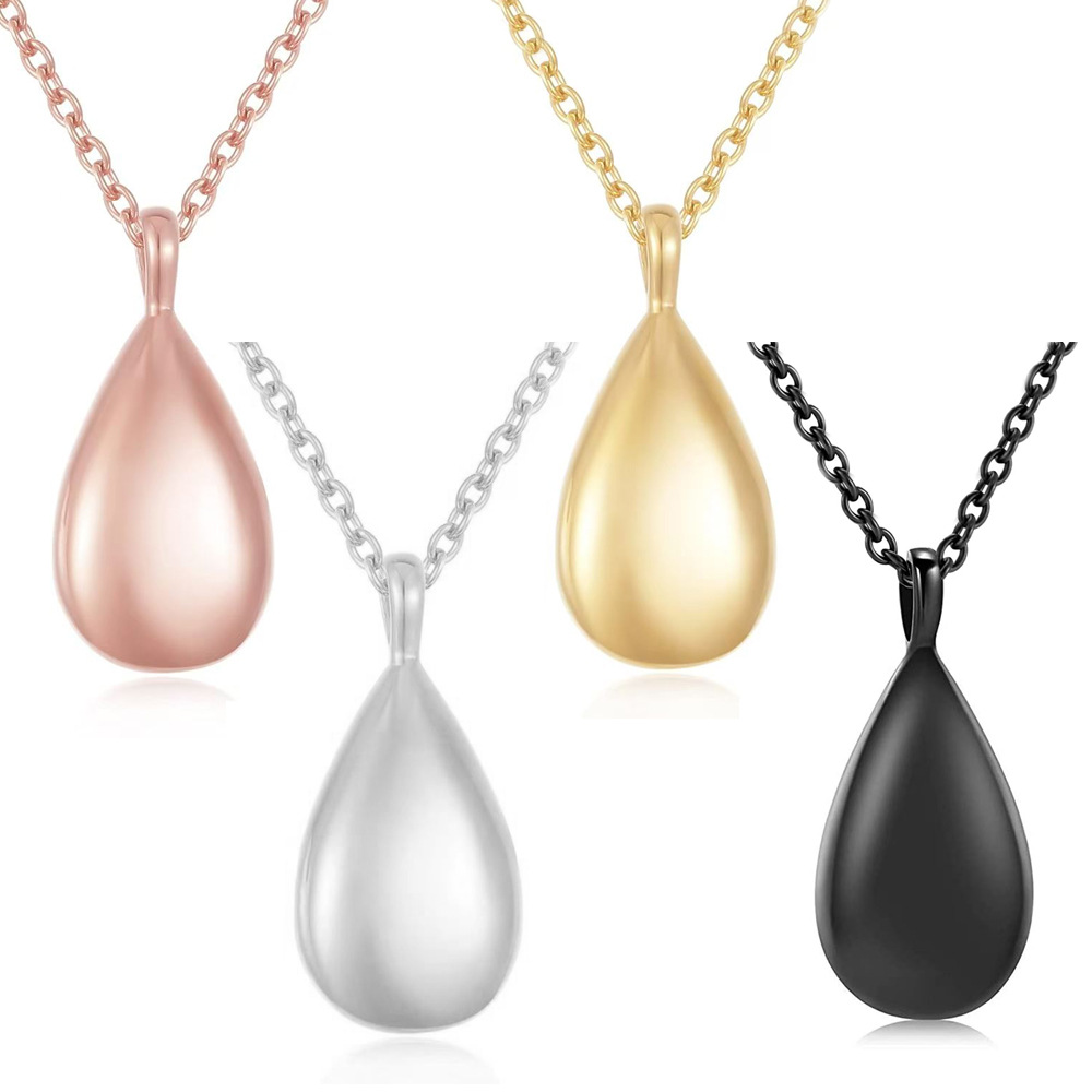 necklace stainless steel drop-shaped