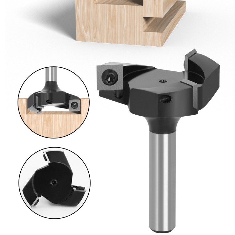1/2 mango de tres cuchillas T-cuchillo ranura cuchillo ranurado cuchillo carpintería fresadora ranurado cortador de fresado cortador T-tipo Tenon cortador de la carpintería Gong fresadora