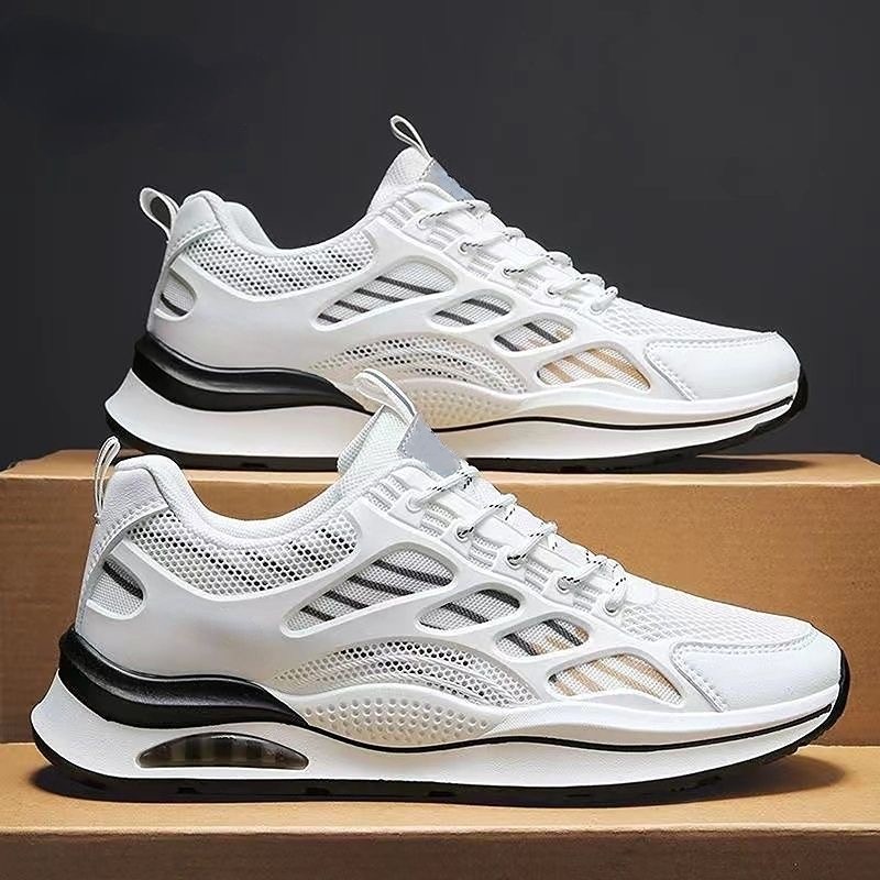 Trend white breathable summer thin running sneakers for leisure