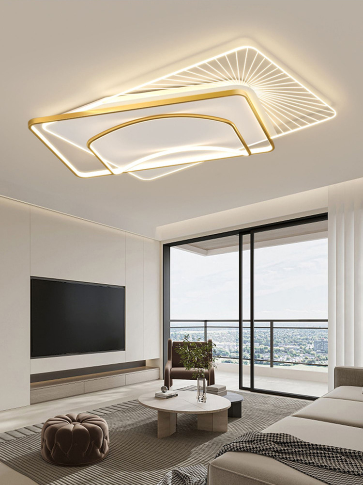 Modern minimalist bedroom light, Zhongshan lighting fixtures, 2026 popular new wabi-sabi style creative LED ceiling light for rooms.