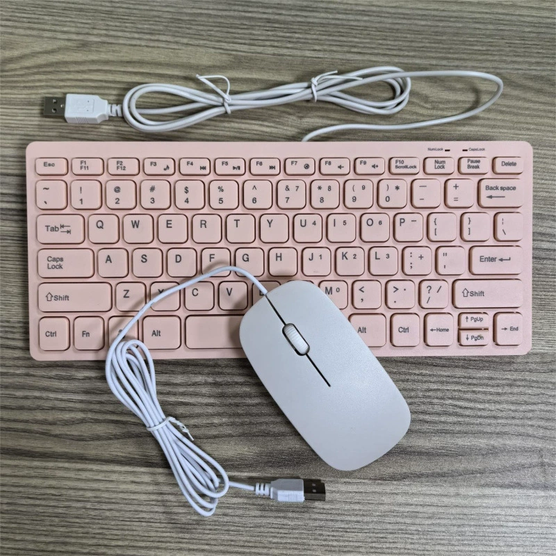 Laptop, small keyboard, mouse, set, acrylic calligraphy for office