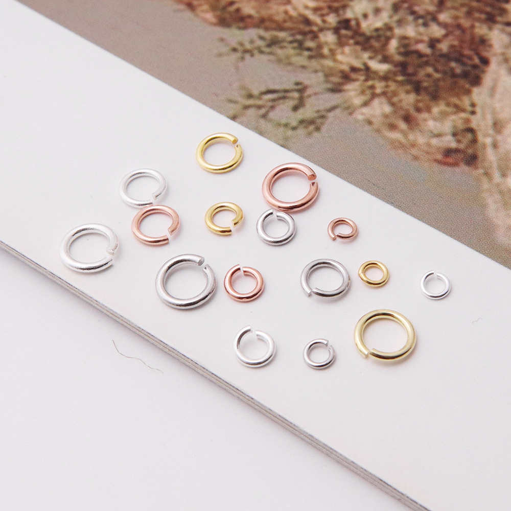 S925纯银开口圈活口圈项链手链连接圈银环 手工DIY饰品耳环钩配件