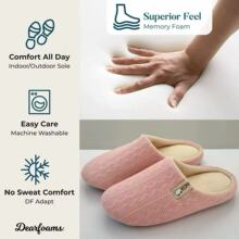 秋冬男女毛线绒记忆棉家居休闲保暖棉拖鞋亚马逊