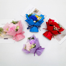 香皂花成品迷你玫瑰康乃馨小花束永生花向日葵婚礼伴手礼礼盒装饰