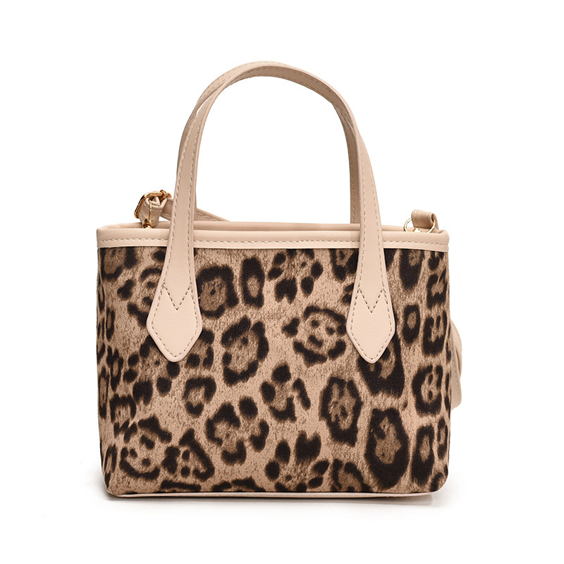 Otoño y invierno super caliente leopardo bolso de mano para mujeres 2024 nuevo bolso de mano de trabajo bolso de cubo de hombro