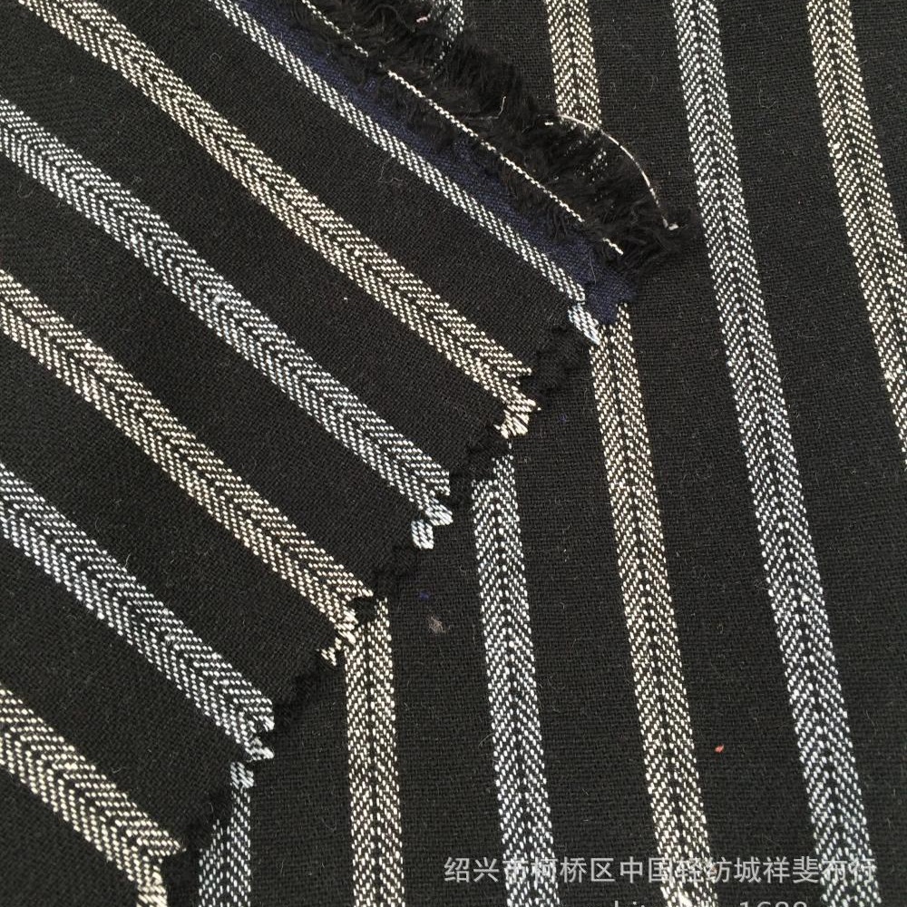 色织条子提花人字条子 女装衬衫面料淘现货面料绍兴轻纺城