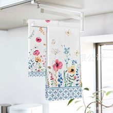 印花厨房毛巾 跨境超细纤维圣诞树毛巾印刷礼品抹布擦碗巾定制