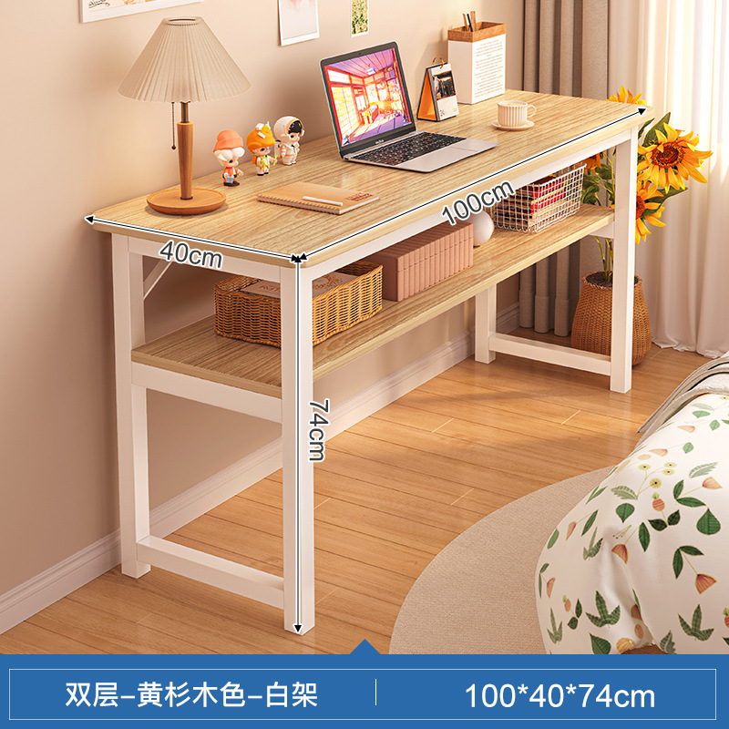 Escritorio de doble escritorio simple estudio dormitorio casero estilo de crema mesa de maquillaje de chicas escritorio de computadora rectangular