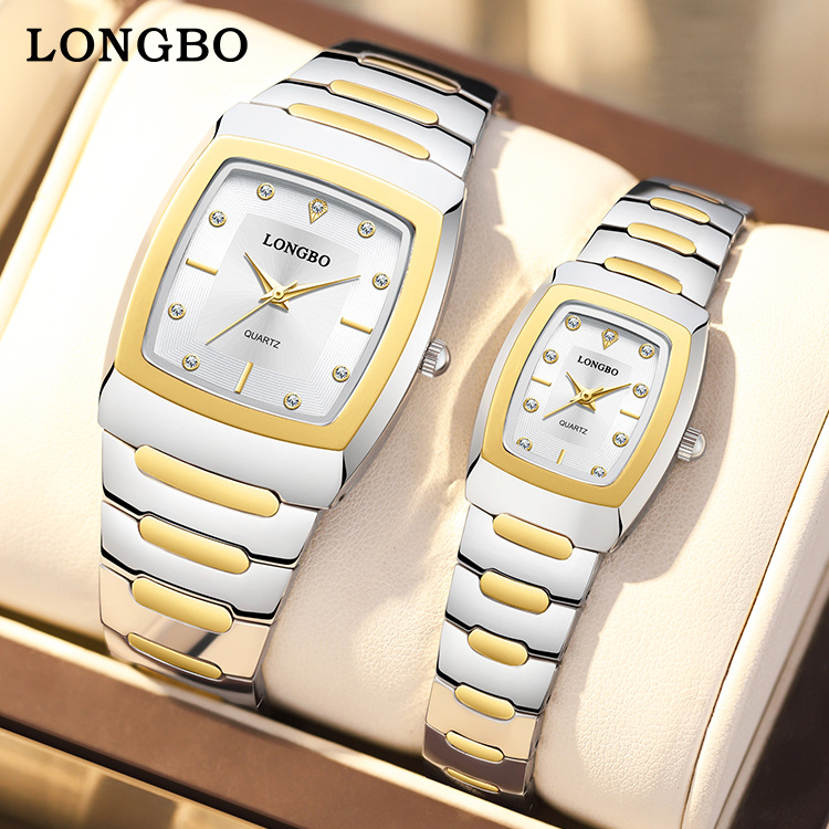 Longbo brand couple watch new quartz watch simple business couple watch waterproof men's watch men's watch