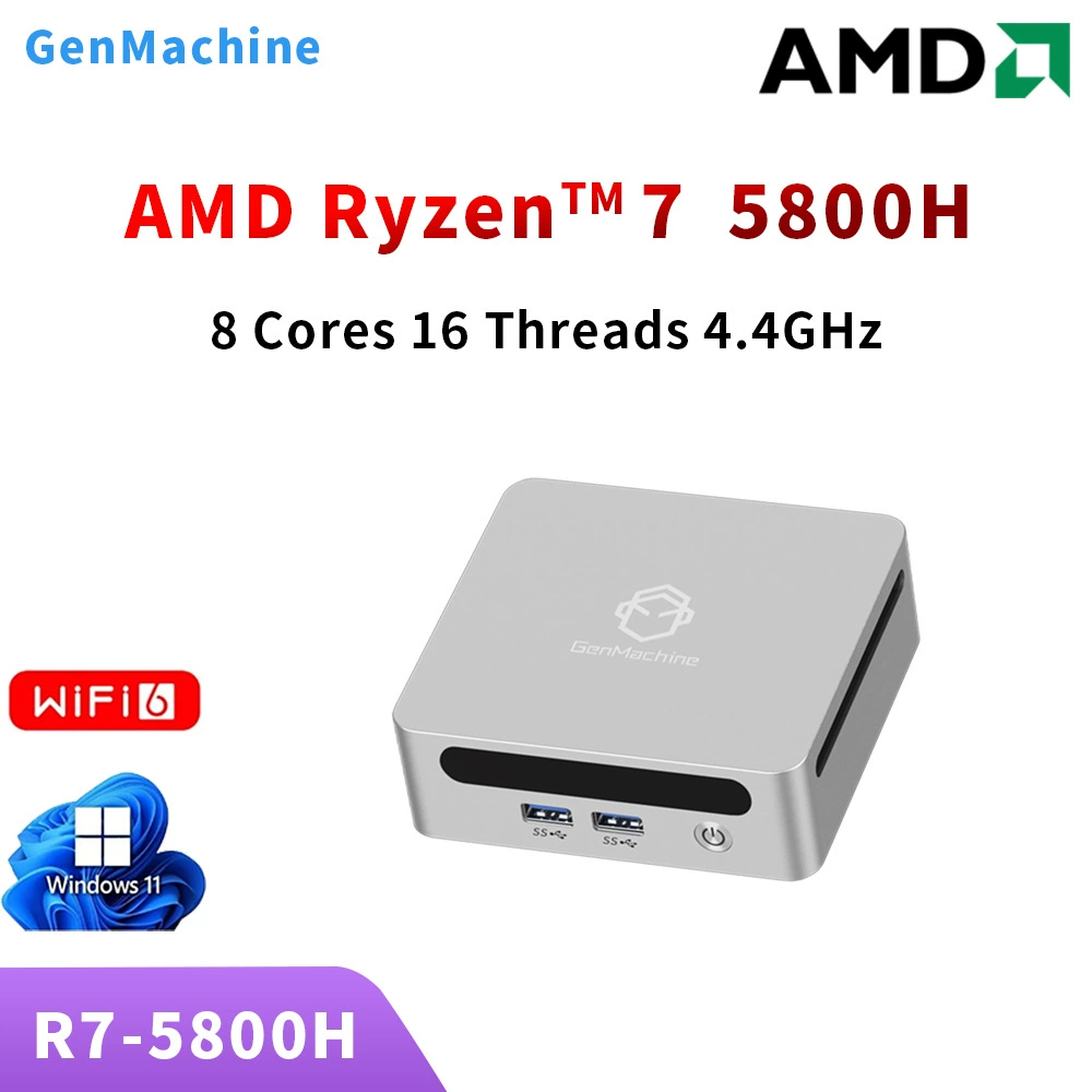 Мини-компьютерный корпус Mechanical君 Mini Computer Small Host Ryzen R7-5800H игровой LOL бизнес офис дизайн мини ПК