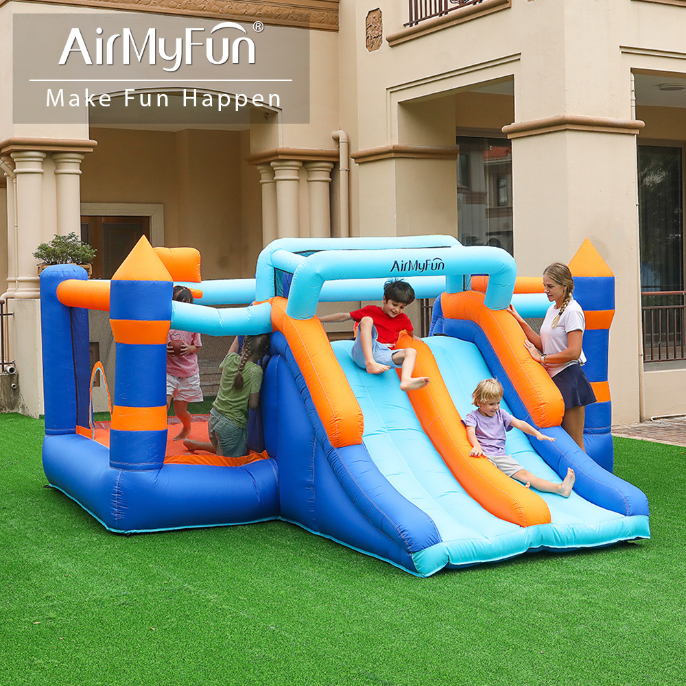 AMF inflatable castillo infantil inflatable casero cama trampolín interior y exterior castillo infantil casero inflatable tobogan