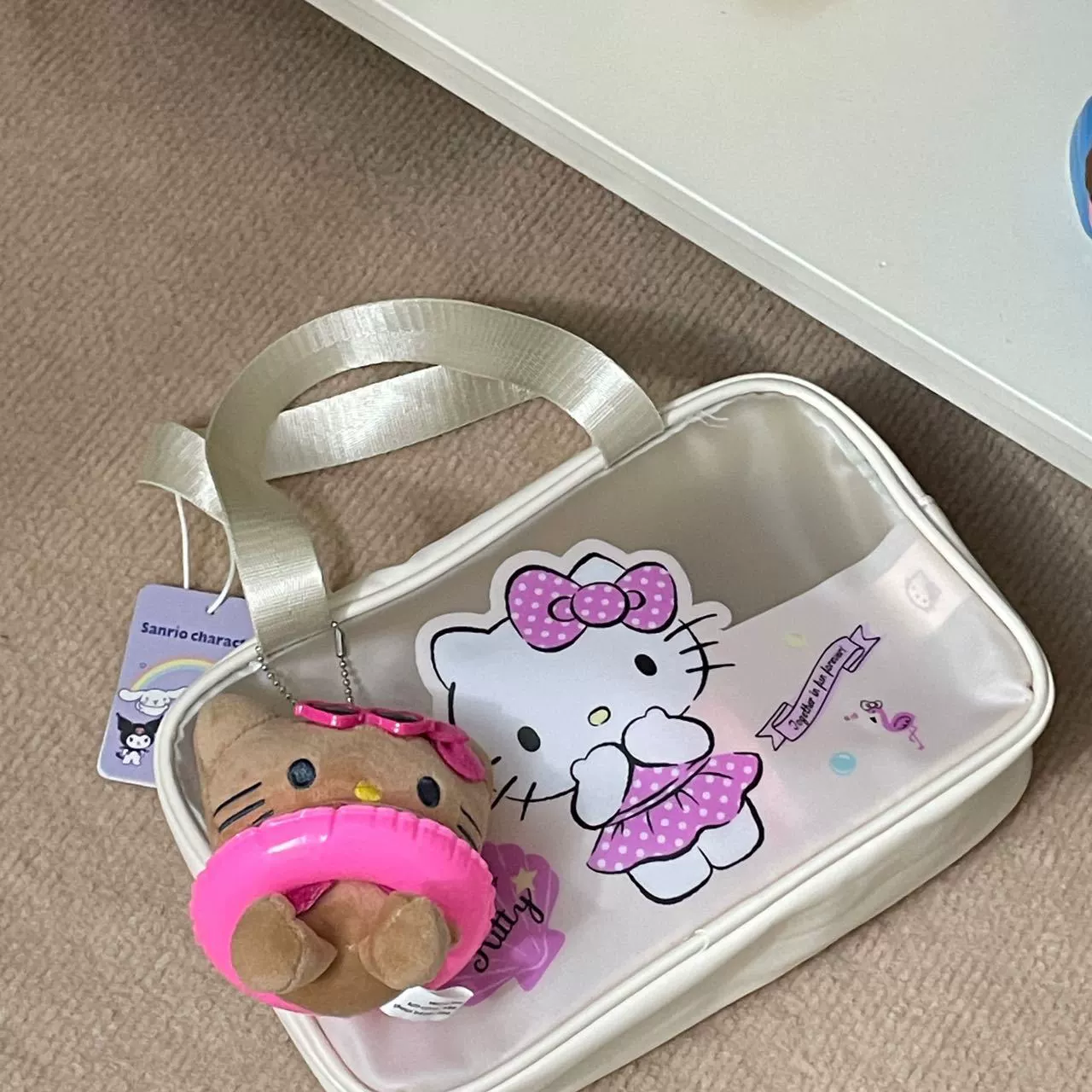Hello Kitty, настоящая ручная косметичка с милым мультяшным персонажем, водонепроницаемая сумка-органайзер