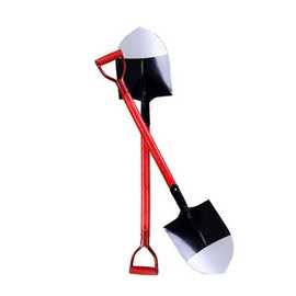 消防铁锹红色手柄多功能尖口平口铝锹多规格应急救灾工兵锹