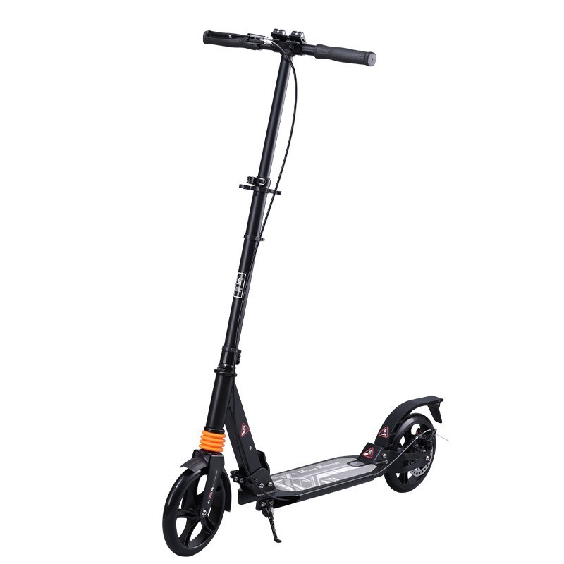 Fabricante original de scooters de dos ruedas de PU al por mayor, bicicleta plegable de una sola rueda de aleación de aluminio, patinete de movilidad con doble amortiguación.