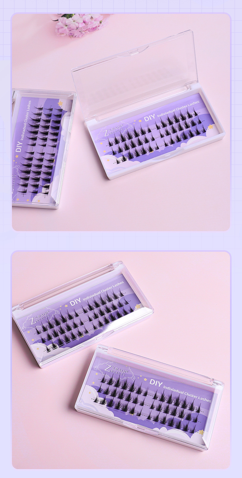 DIY fairy eyelash extensions, Little Devil single cluster, lazy person's trilogy, thin stem segmented cosplay comic false eyelashes undefined