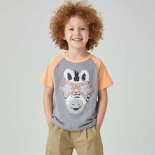 巨森2025新款儿童卡通短袖T恤男童时尚韩版百搭童装上衣女童