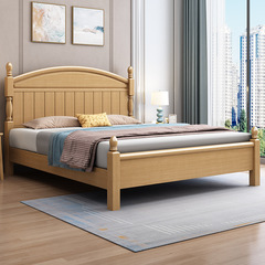 中式實木床現代簡約1.8米雙人床主臥1.5米小戶型單人大床廠家直銷