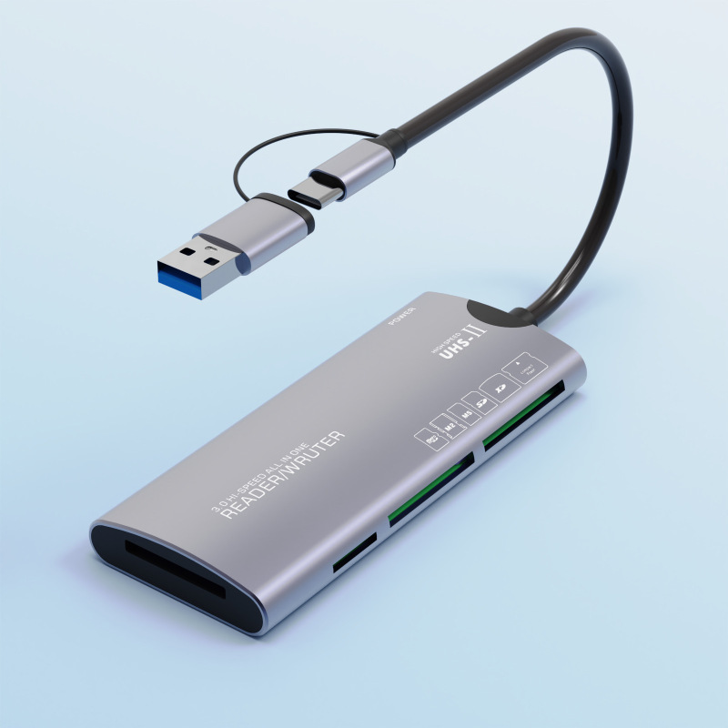 读卡器多功能USB3.0高速CF卡索尼MS相机SD/TF内存储卡XD适用苹果|undefined
