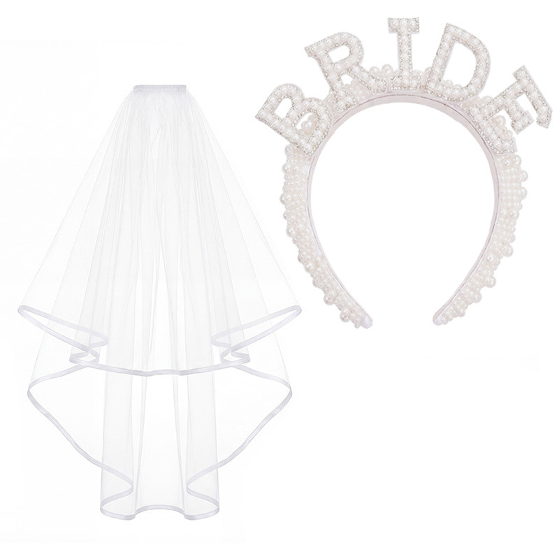 Aro de perlas bride + cabezal (diamante blanco)