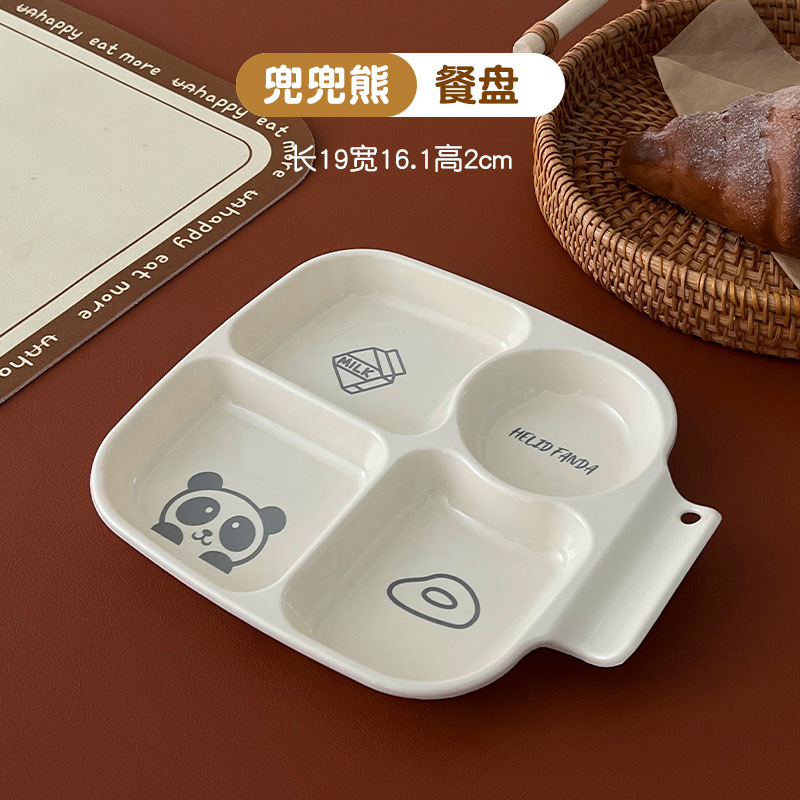 Platos de comida rápida de múltiples comparticiones, platos de plástico, platos de buffet, platos de desayuno cuantitativos para el hogar