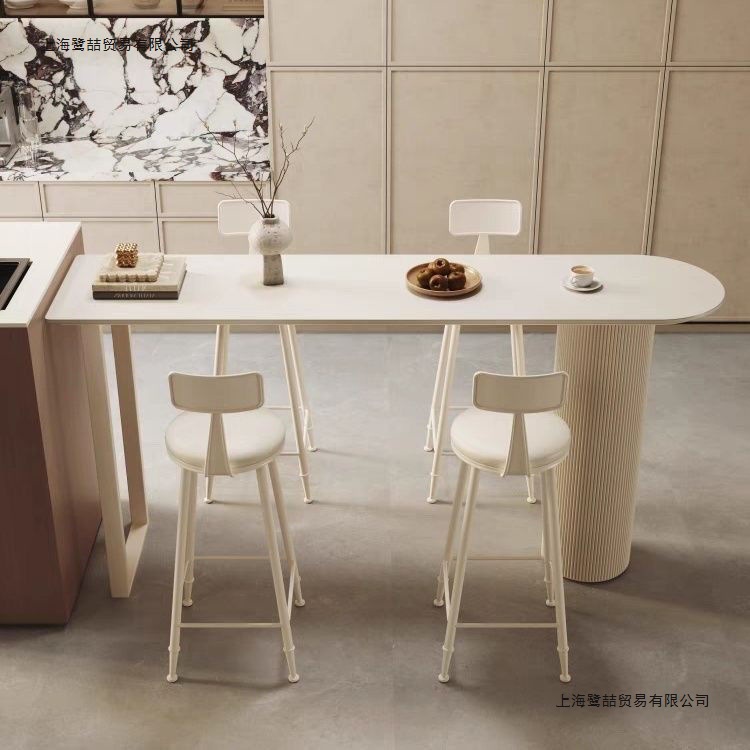 Light Luxury Slate Bar Table for Home Living Room Kitchen Side Partition Bar Balcony Wall-Mounted Small Apartment High Table