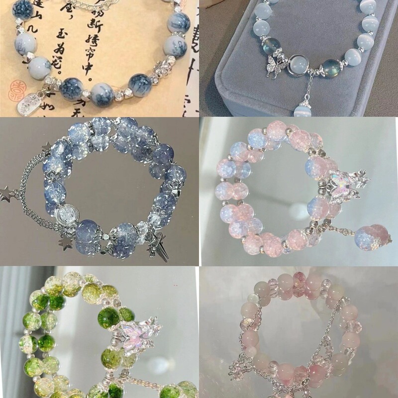 New Chinese Beaded Bracelet Same Style Female Impression Light Luxury Niche Elegant Couple Bracelet Friend Gift New Chinese Beaded Bracelet Same Style Female Impression Light Luxury Niche Elegant Couple Bracelet Friend Gift