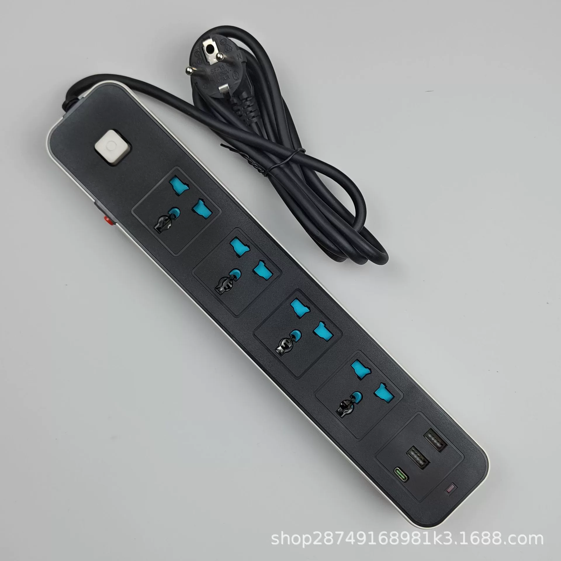 Сетевой фильтр для Африки, универсальные гнёзда, USB+TYPE-C, защита от перегрузки, многофункциональная розетка с кабелем и лампой