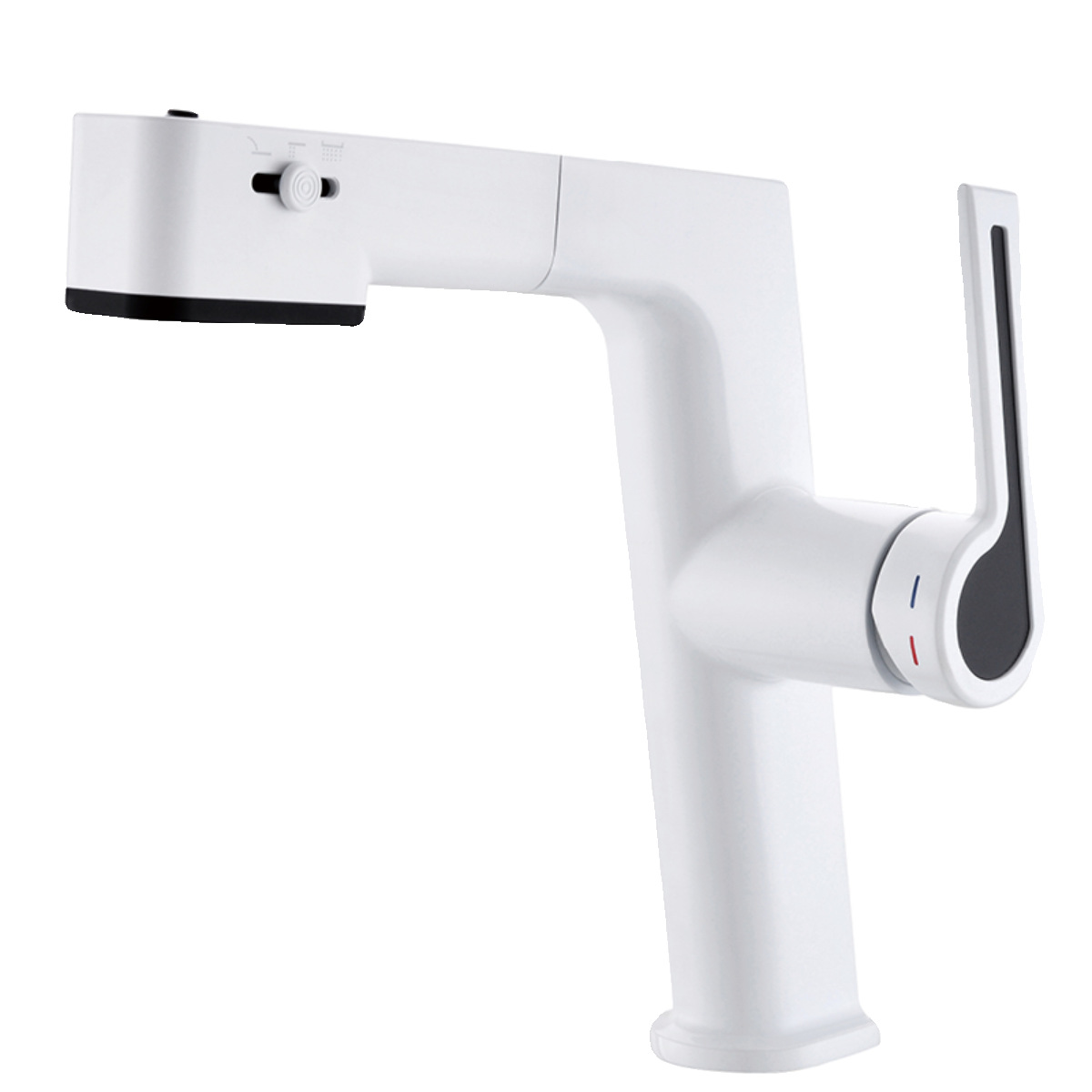 Baño uno por uno, pistola de grifo universal, lavabo gris, grifo de lavabo, lavabo extraíblemente multifuncional, grifo frío y caliente