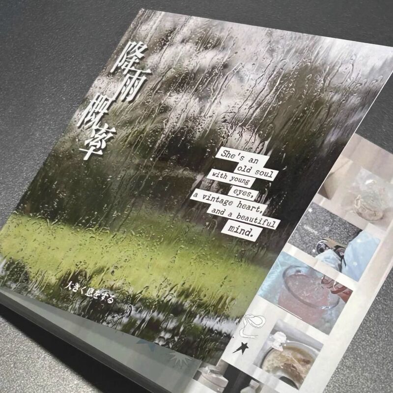 降雨確率ステッカーブックインニッチ高価値DIYハンドブック装飾ステッカー雰囲気イン韓国ステッカーブック|undefined
