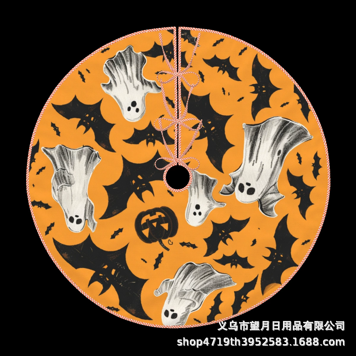 Кроссбордная сеkс Halloween елочная юбка новая фланелевая линя рождественские украшения тыква призрак летучая мышь черная кошка ведьма
