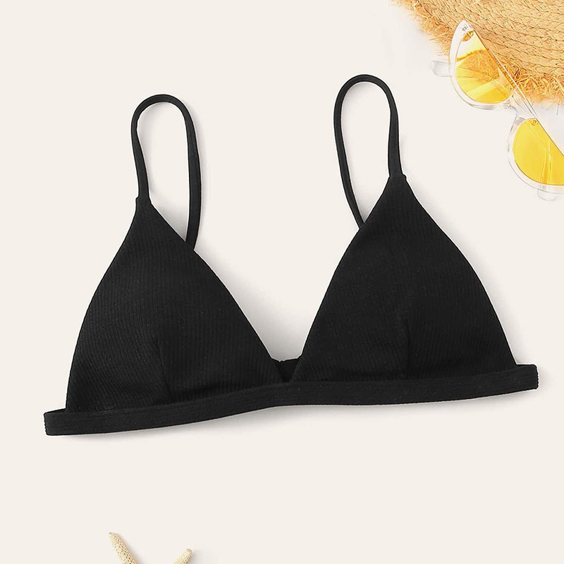 summer solid color sexy beach split swimwear for swimming