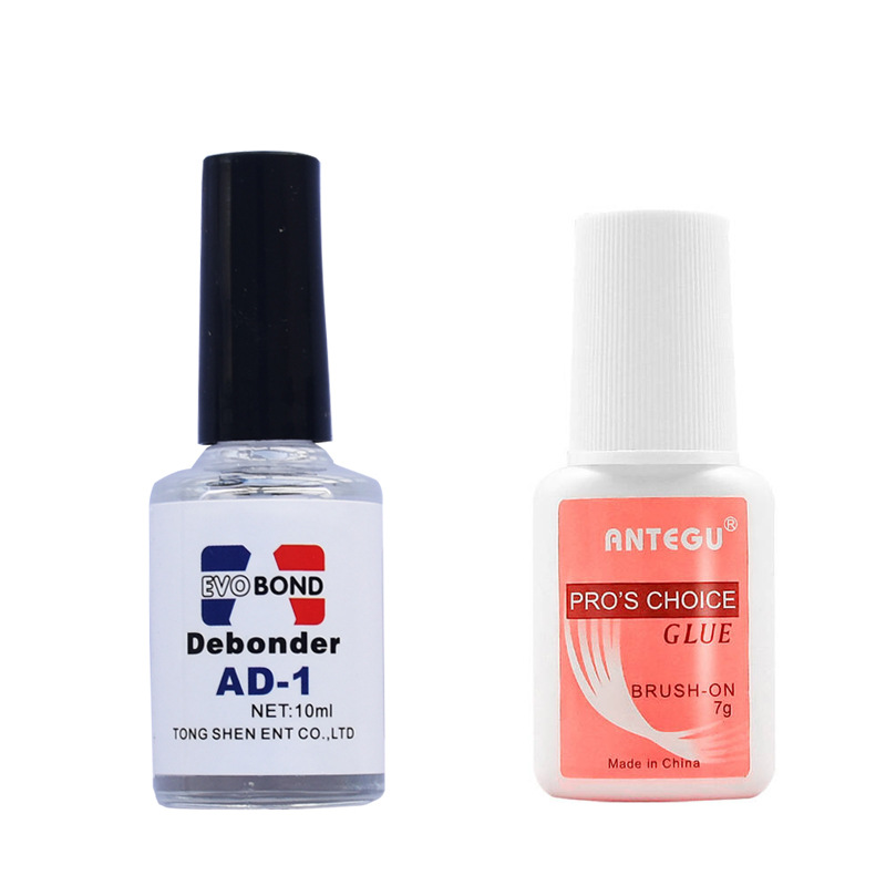 Uñas postizas sin necesidad de hornear, pegamento aplicable con pincel, removedor de pegamento, adhesivo para uñas, pegamento para decoración de uñas que no daña, accesorios para uñas