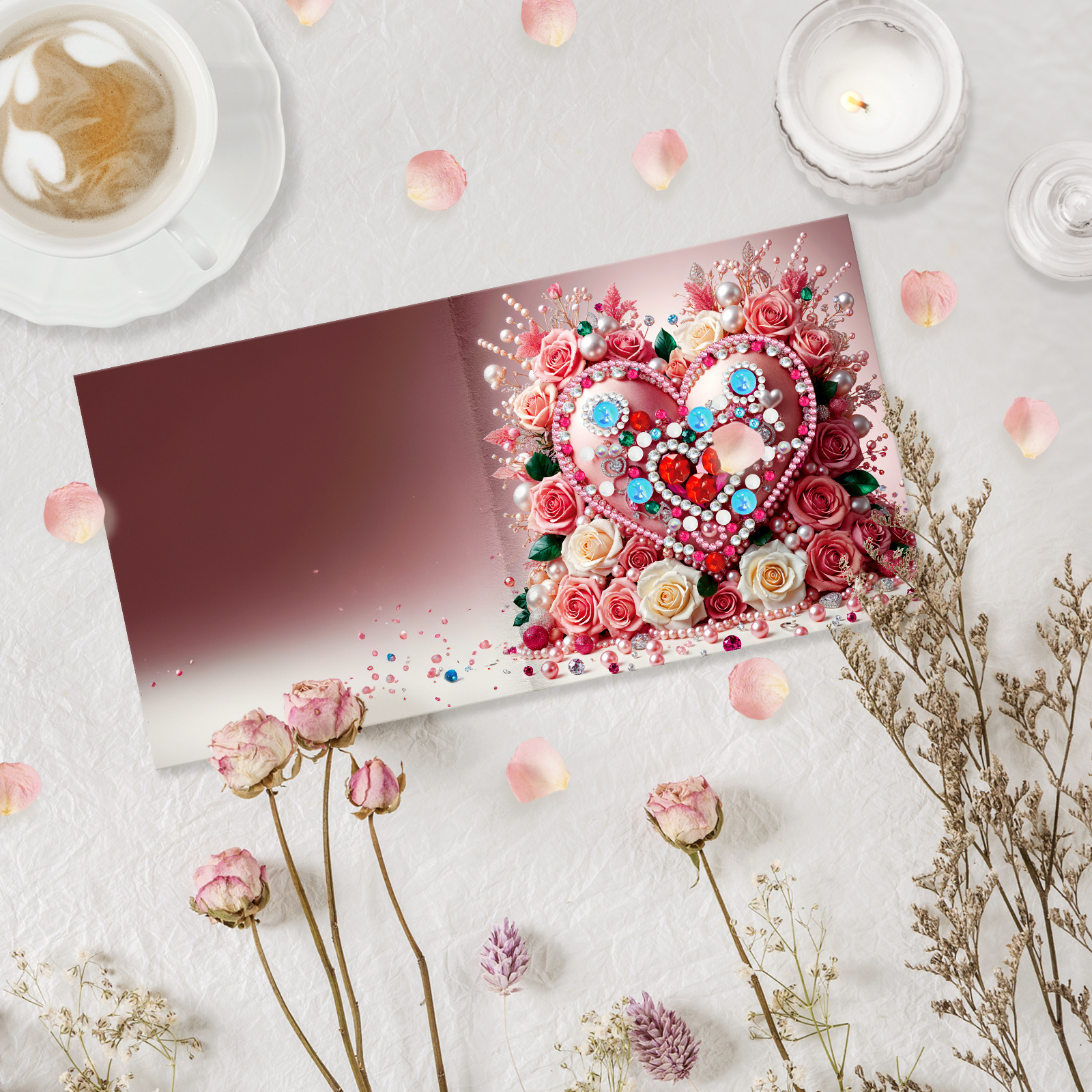 Diamante pintado periferia mariposa diamante tarjeta de felicitación exclusiva mano puntuación perforada puede ser distribuida al por mayor